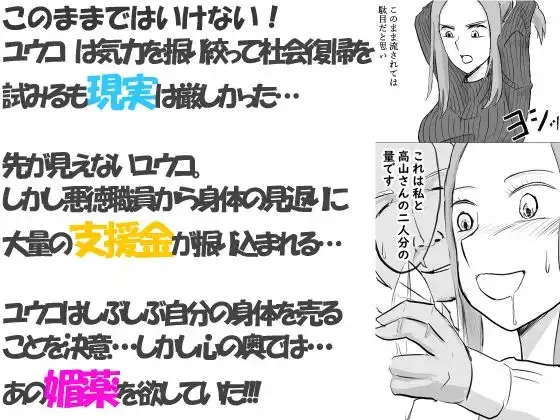 夫が意識不明になって塞ぎこんだ若妻に支援団体の職員が媚薬を盛って性奴●化する話 Lv2 - サンプル2