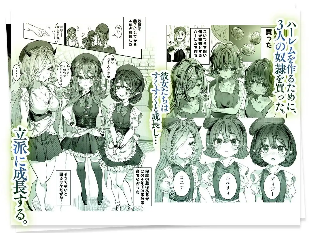 奴◯を調教してハーレム作る〜育てた奴◯たちと純愛ハーレムHするまでの話〜 - サンプル1