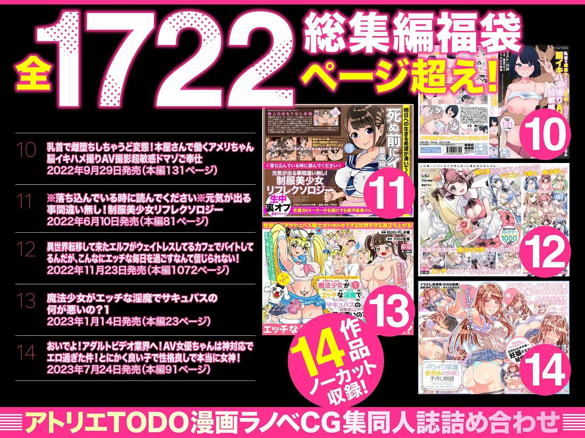 アトリエTODO漫画ラノベCG集同人誌詰め合わせ 全1722ページ超え!総集編福袋DX - サンプル4
