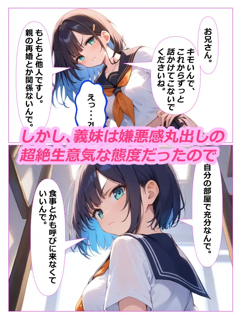 義妹盗〇 親の再婚で義理の妹ができたが超絶に生意気で態度が悪かったので妹を家庭内〇撮しそれをネタにセックスした話 - サンプル2