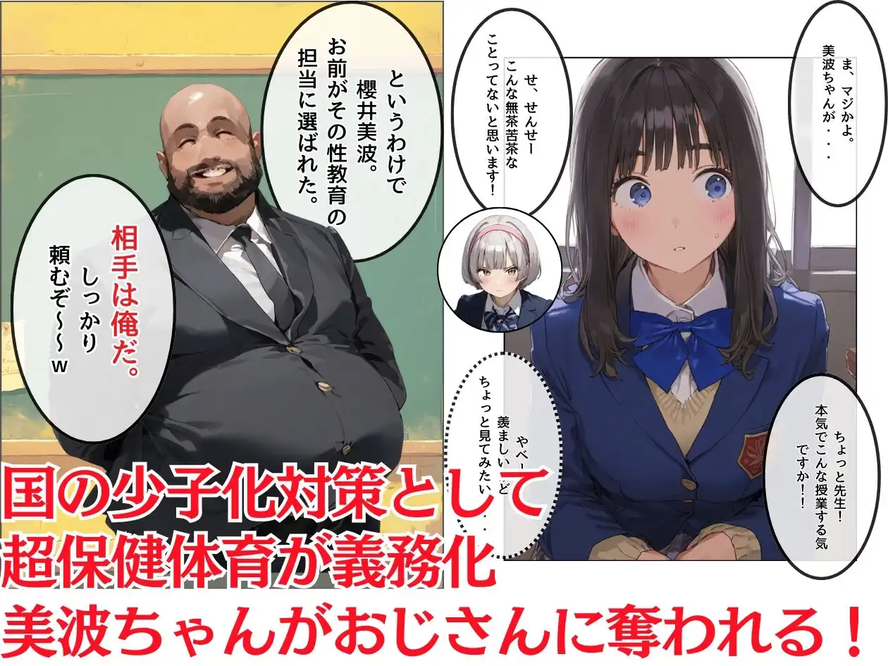 【熱血!種付け先生】少子化対策のため学園一の美少女が種付けおじさんに寝取られた件 - サンプル3