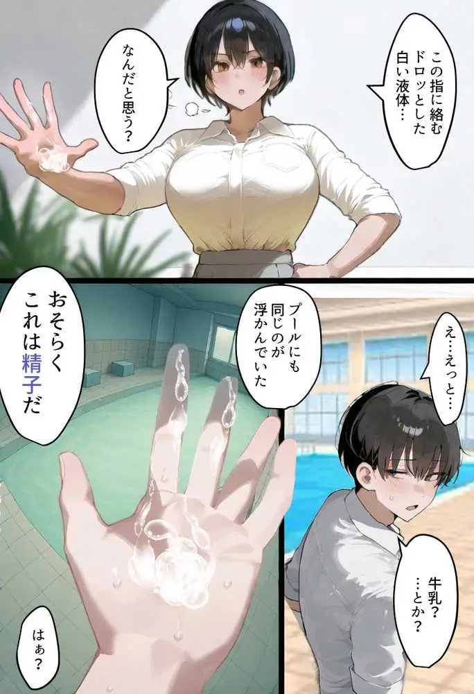 俺の爆乳競泳カノは大会裏で童貞坊主に筆下ろし強要され乳首イキから孕ませSEX漬けにされてた話 【寝取られ精液プール2】 - ページ09