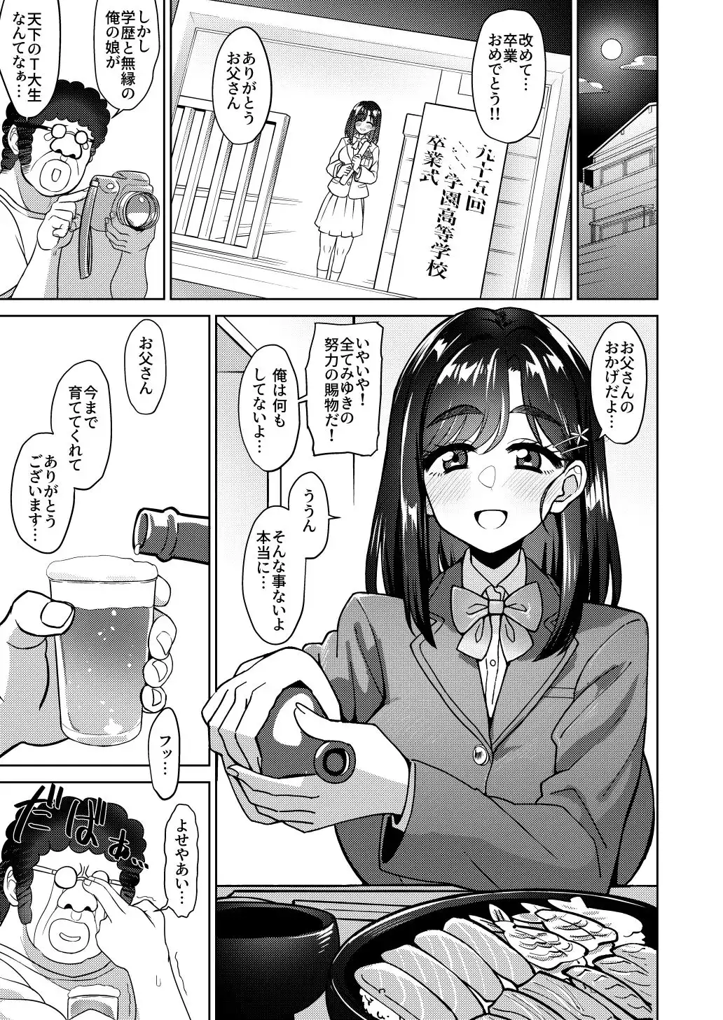 男手ひとつで育て上げた容姿端麗×頭脳明晰×性欲激強などスケベ爆乳ファザコン娘と生ハメ中出し近親相姦しちゃう話。 - サンプル1