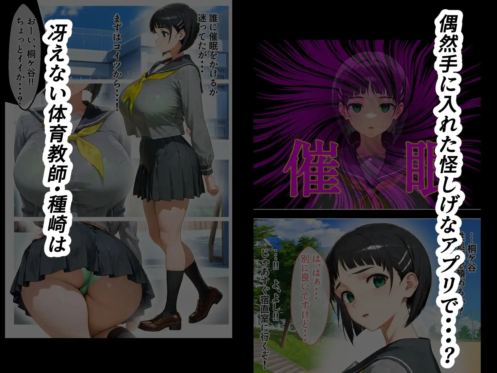 体育教師・種崎の性処理日記 〜催〇アプリであの娘を堕とせ!!〜 桐ヶ谷●葉編 - サンプル1