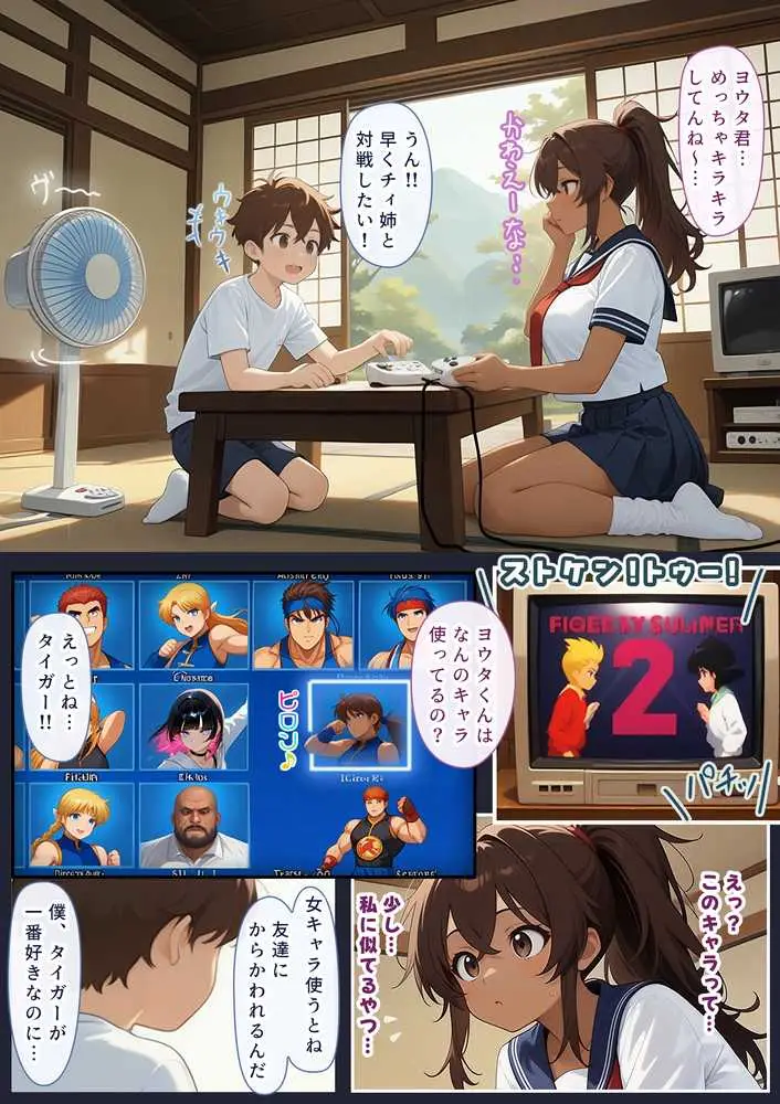 ゲーミングお姉ちゃん【褐色巨乳ギャル姉と格ゲー勝負で精通ボーイ!コマンドミスでティウンティウン!】 - ページ06