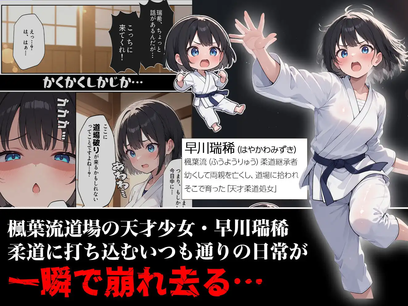 負けたら即中出しセックス 愛する道場を守るために道場破りに挑む天才柔道少女の話 - サンプル1