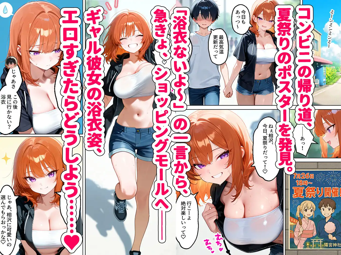 家出してきたクラスの人気ギャルが彼女になったら夏祭りで何度も中出しHさせてくれた話 - サンプル1
