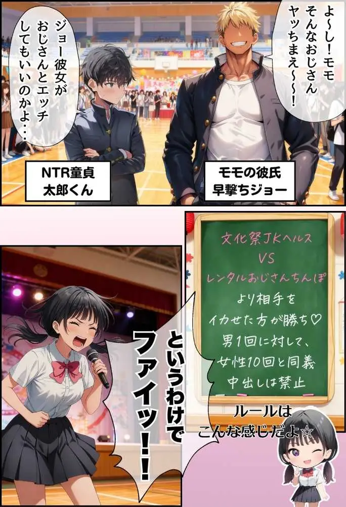 【大乱交】文化祭JKヘルス VS レンタルおじさんちんぽ - ページ60