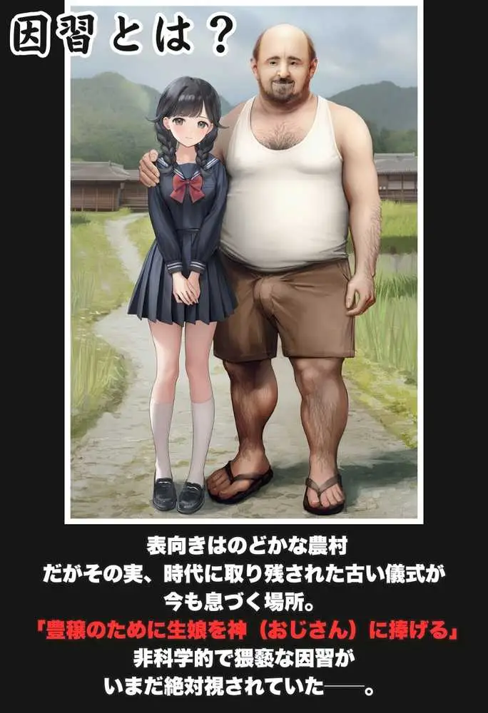 【因習村】村の飢饉を救うため差し出された僕の彼女、BMI40越えで性欲だけはいっちょまえの種付けおじさんに媚薬を飲まされ、おじさん特有のねちっこい前戯で全身べちょべちょに舐められたあげく、聖なる肉棒(チンカス付き)の掃除を実施! その後はついに処女おまんこにゴールイン!入念かつ丹念にがん突きにされ、イキまくりんぐ!一晩中汗だくで連続絶頂アクメを決めさせられた話。 「穂乃香ぁ〜、オラの精、まるごと受け止めてくんろぉ〜〜!」 - ページ02