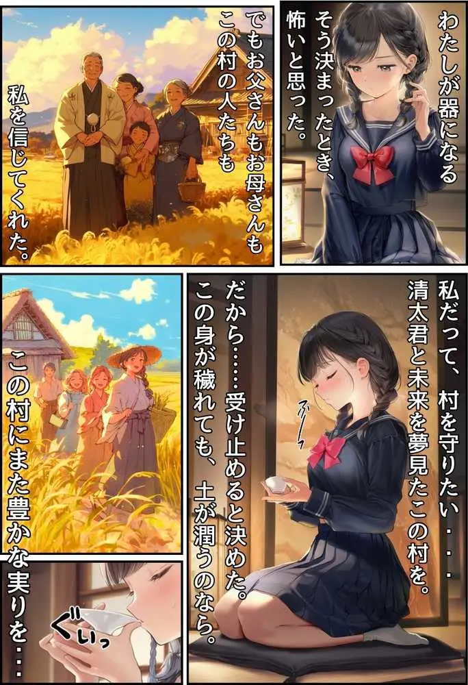 【因習村】村の飢饉を救うため差し出された僕の彼女、BMI40越えで性欲だけはいっちょまえの種付けおじさんに媚薬を飲まされ、おじさん特有のねちっこい前戯で全身べちょべちょに舐められたあげく、聖なる肉棒(チンカス付き)の掃除を実施! その後はついに処女おまんこにゴールイン!入念かつ丹念にがん突きにされ、イキまくりんぐ!一晩中汗だくで連続絶頂アクメを決めさせられた話。 「穂乃香ぁ〜、オラの精、まるごと受け止めてくんろぉ〜〜!」 - ページ23