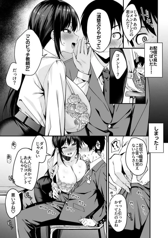 僕の先生はエロ配信者の中の人。 〜陥没乳首をほじりながらアニ声絶頂しまくる23歳担任女教師〜 - ページ07