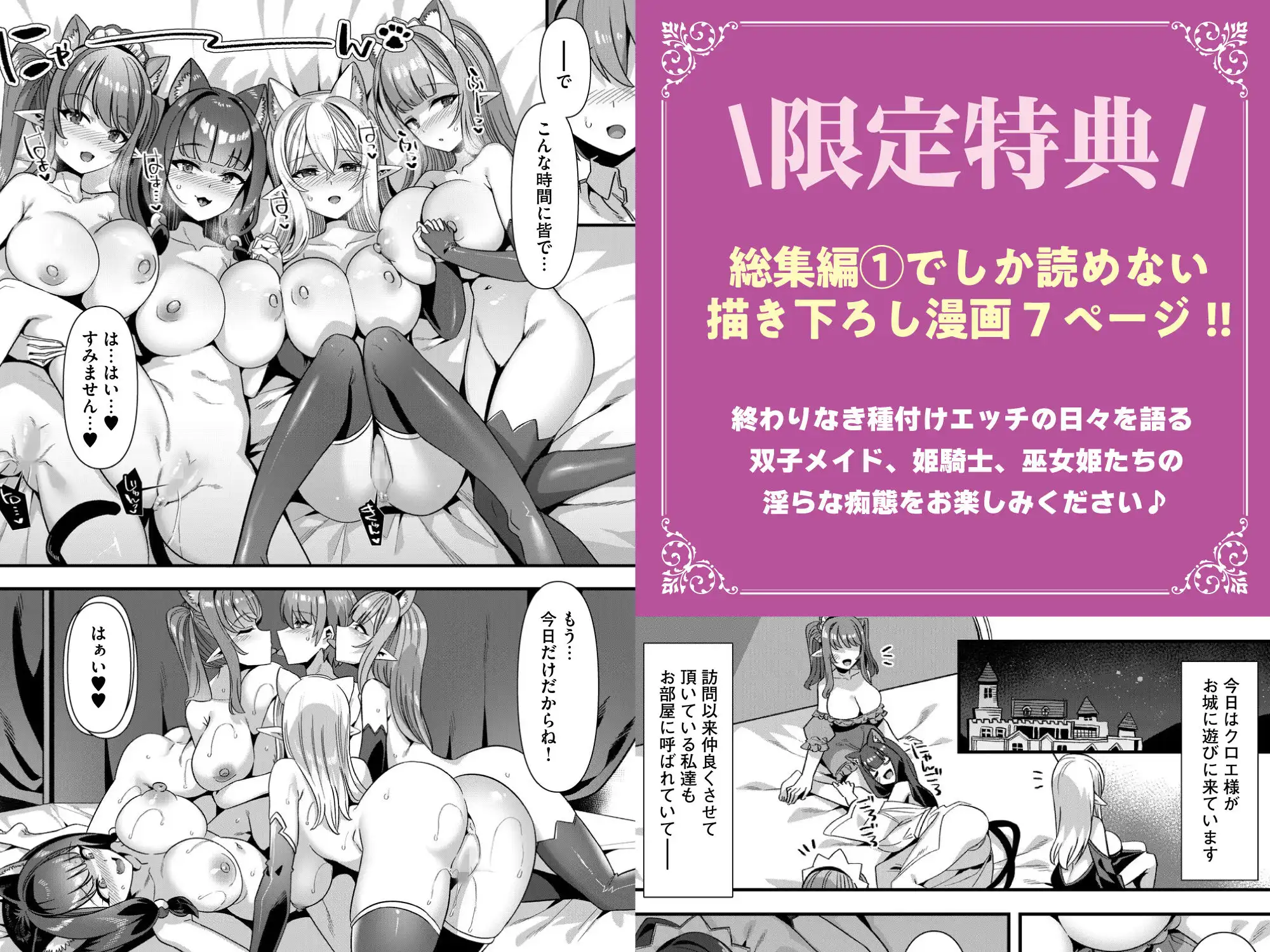 男が産まれない異世界へ召喚された俺がヒロインを充てがわれて子作りエッチ 総集編1 - サンプル1