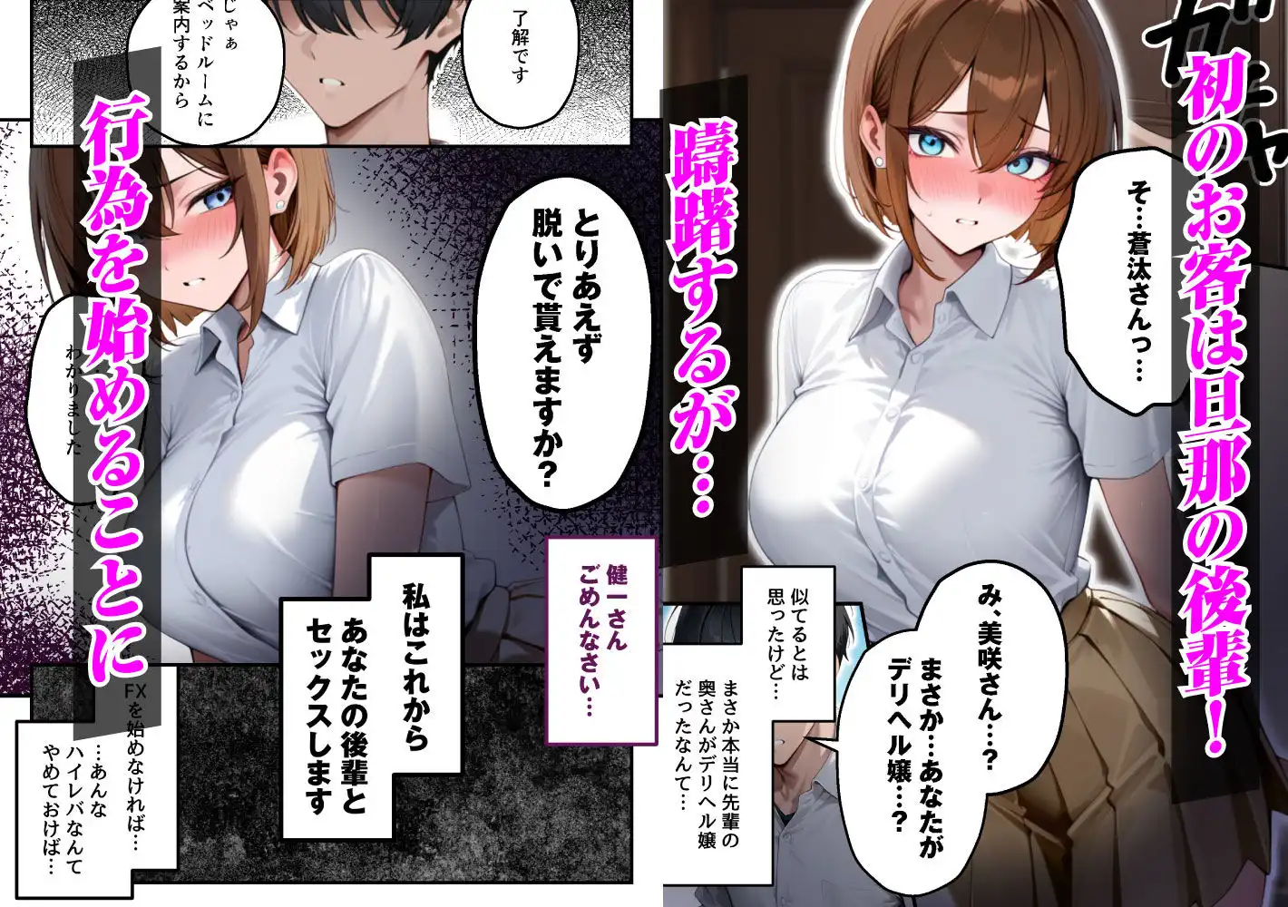 【人妻デリヘルNTR】デリヘル呼んだら先輩の妻が来た〜FXにハマった貞淑妻が堕ちるまで〜 - サンプル3