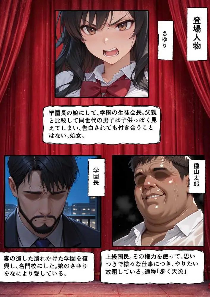 上級国民に支配された学園生徒会長が学校を守るため処女喪失ショーを行う話 - ページ02