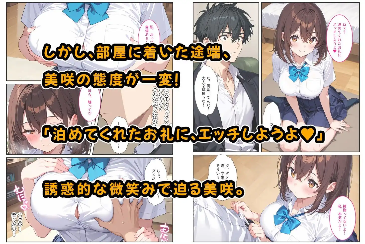夜の公園で爆乳女子校生を拾ったら…