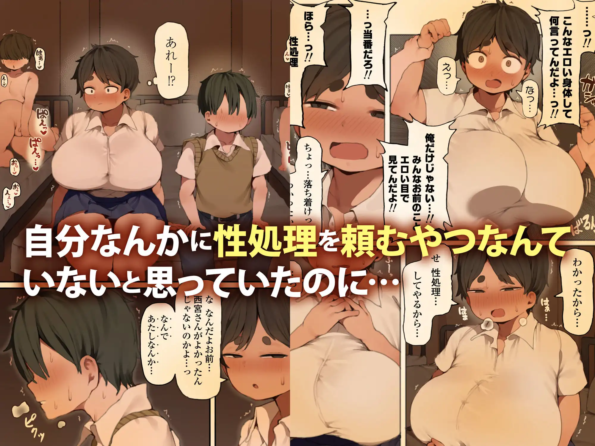 自分の体の魅力に気づいていない爆乳ムチムチ同級生に性処理してもらう話。 - サンプル2