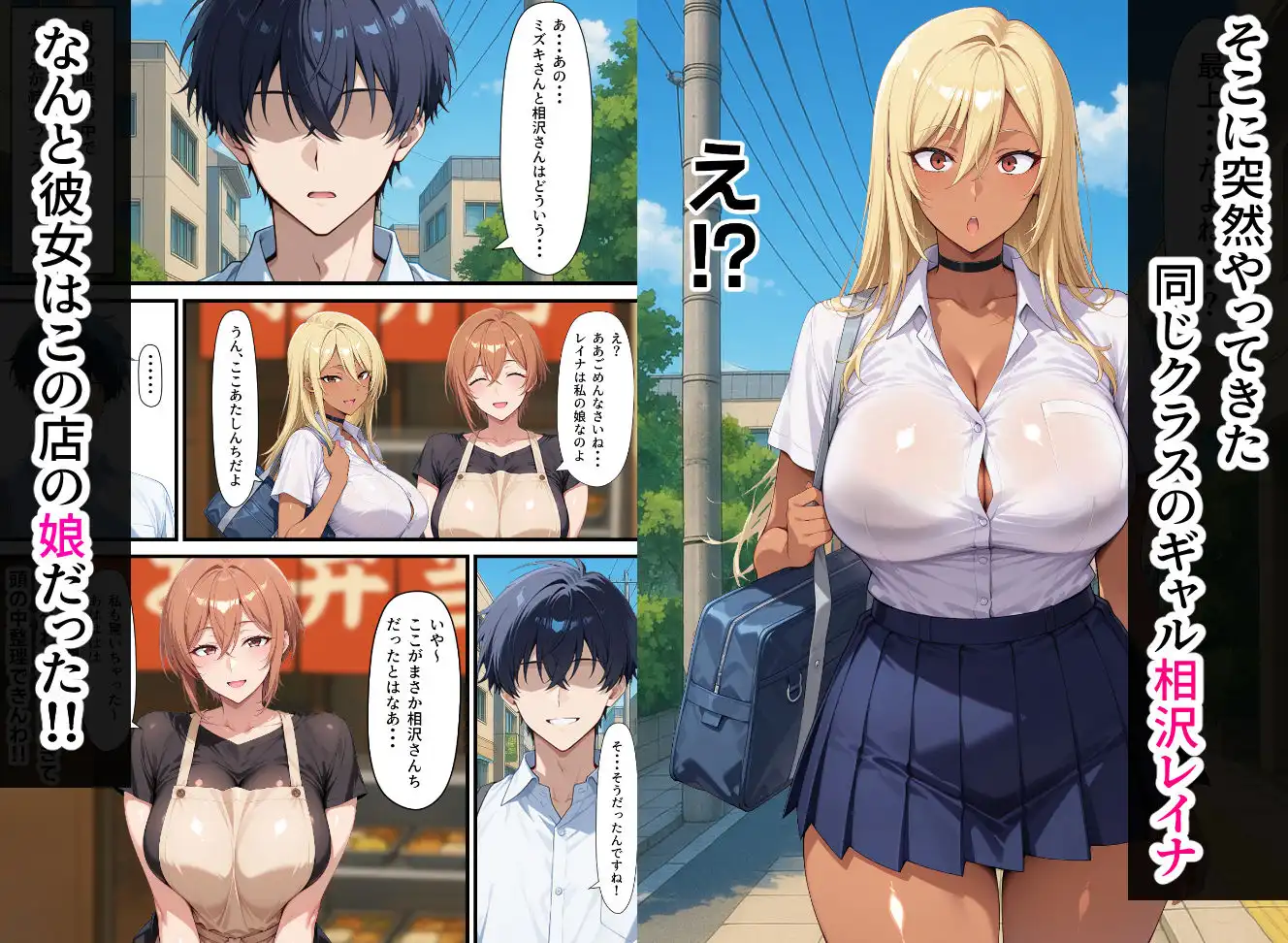 毎日通っている弁当屋の娘が同じクラスの黒ギャルだった話 - サンプル2