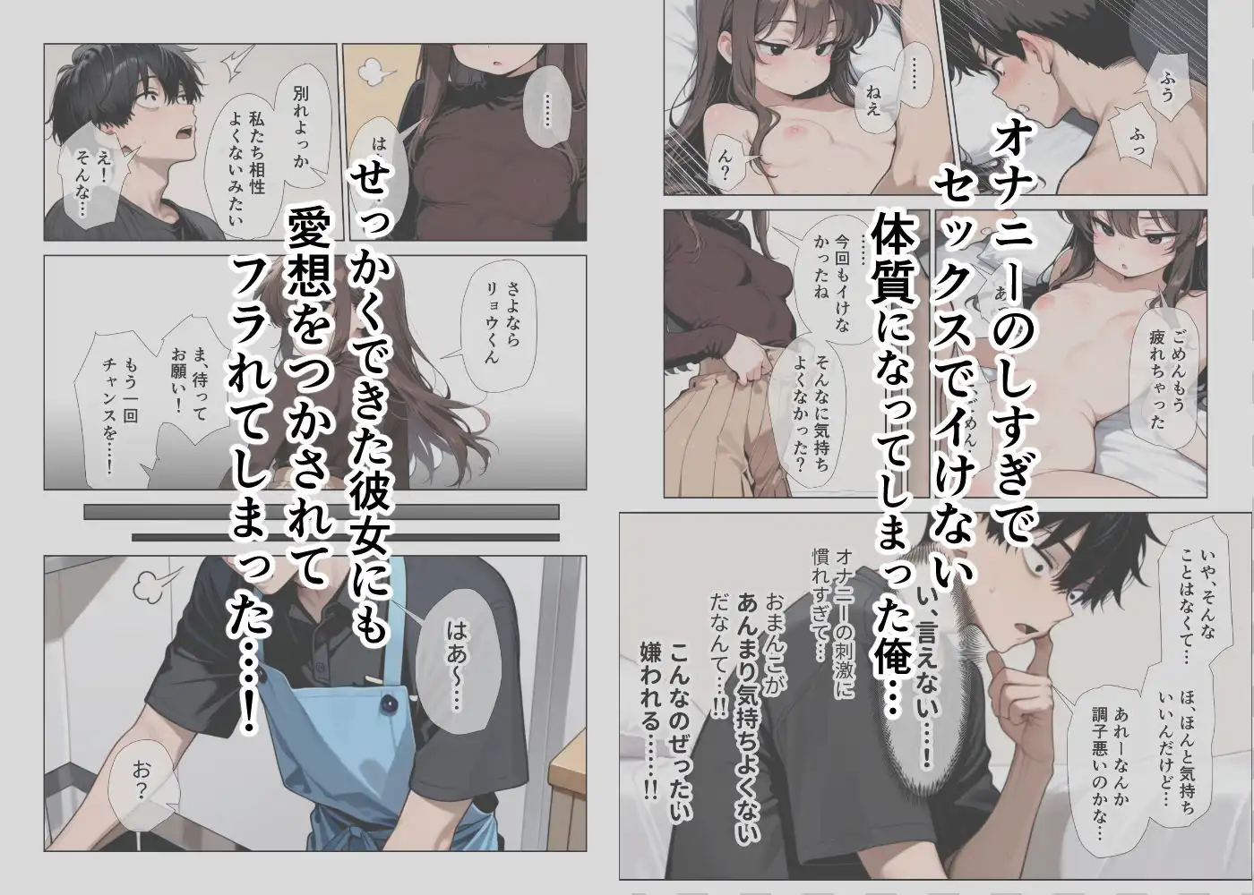オナニーしすぎて遅漏の俺が先輩の執拗なキスハメと中出し懇願で暴発させられた挙句イキ癖つけられて早漏になっちゃった話 - サンプル1