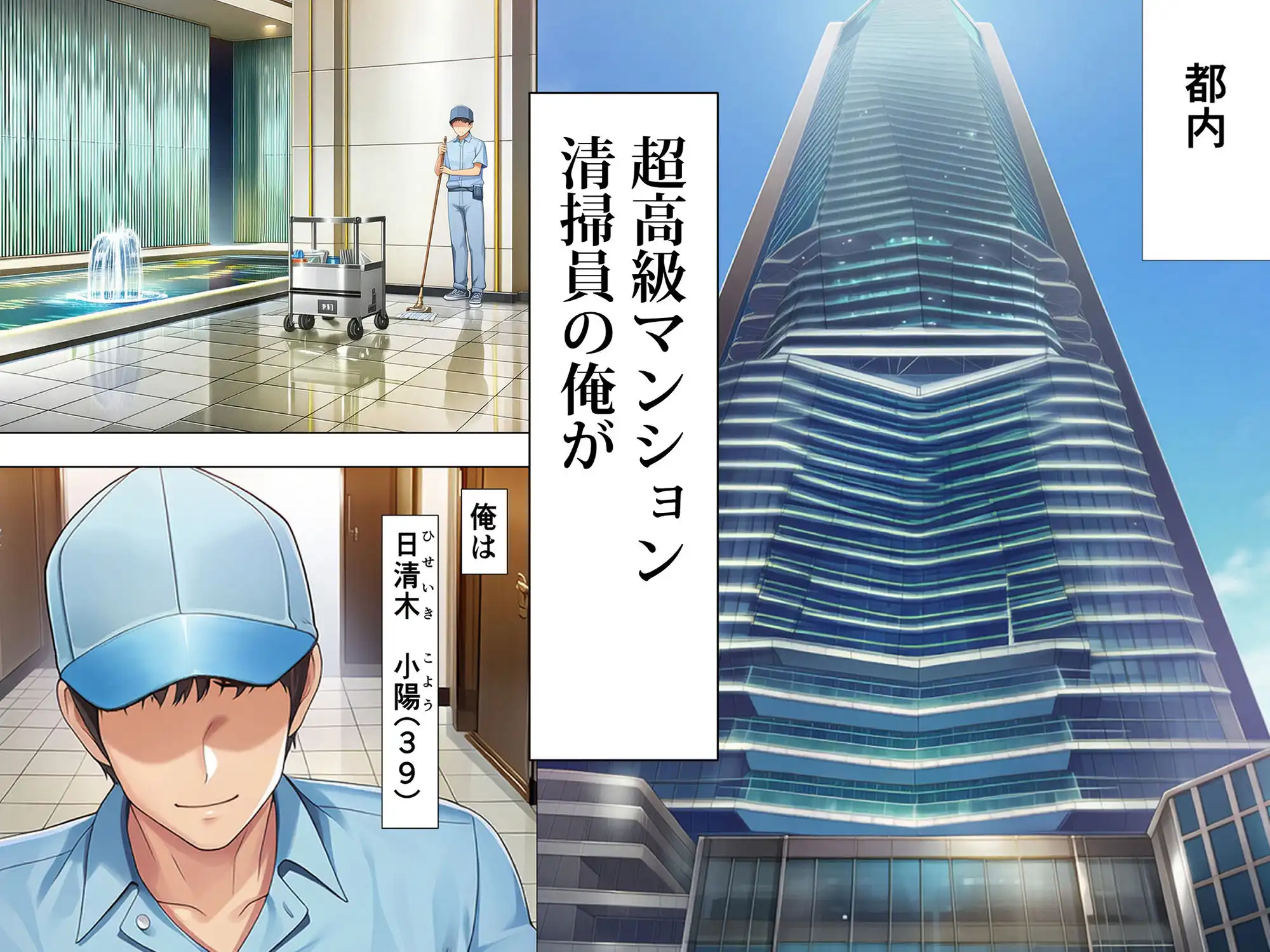 超高級マンション清掃員の俺、仕事ついでにハイスペ美人居住者たちの愚痴を聞いていたら完全合意の中出しハーレム生活を送ってしまう - サンプル1