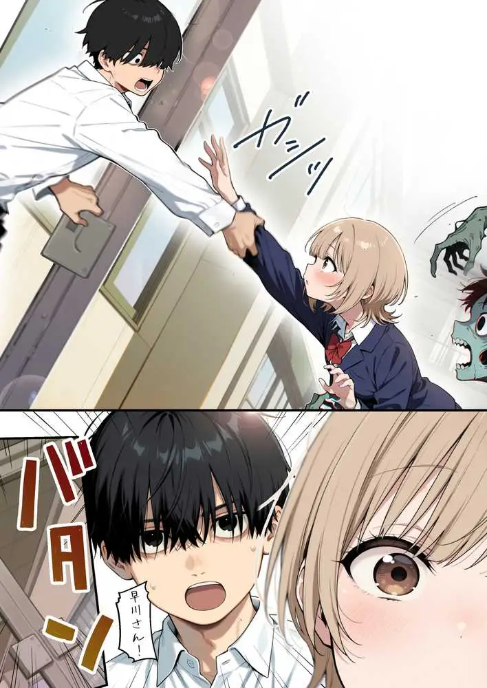 ゾンビに支配された学園で冴えない童貞のオタク君が少女たちの救世主になる話 - ページ08