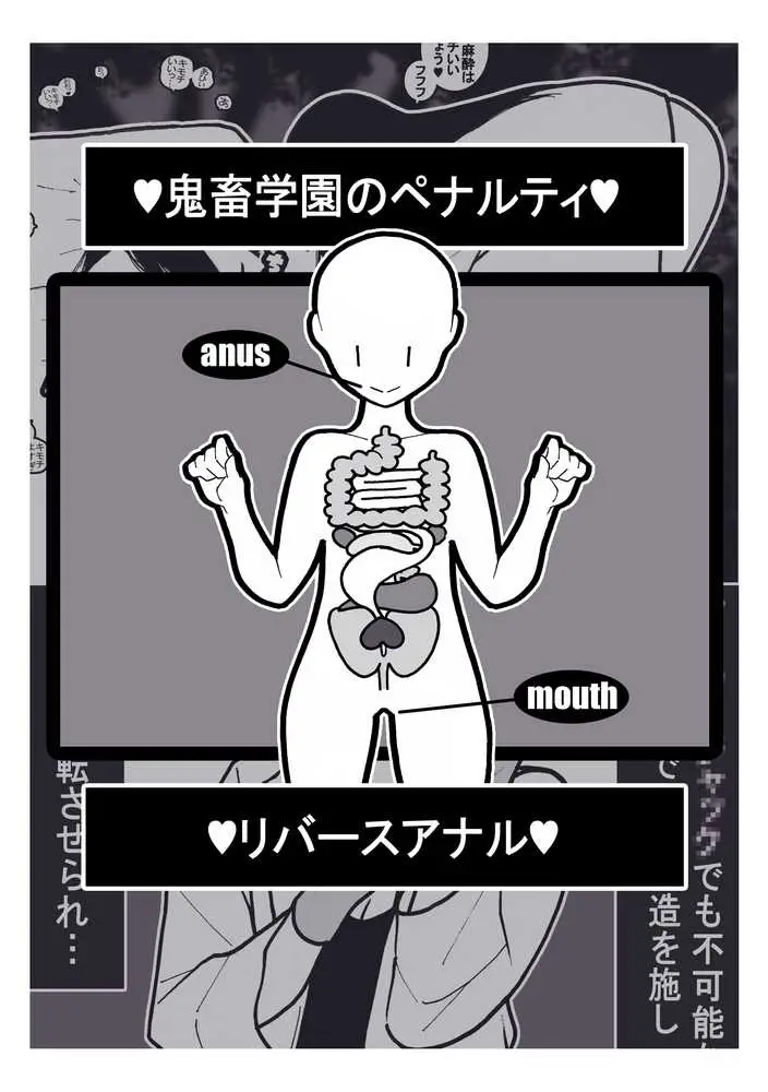 鬼畜な学園で校則違反した女子達のアナルペナルティ祭りじゃいwww - ページ03