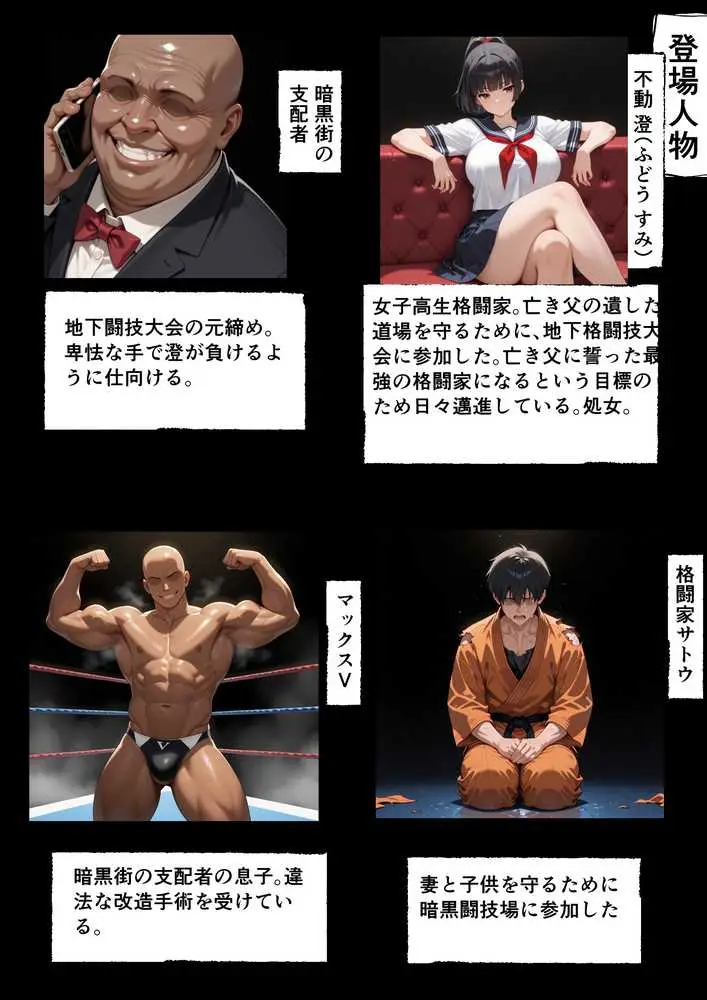 地下闘技場で格闘家が敗北してチン媚奴●になる話 - ページ02