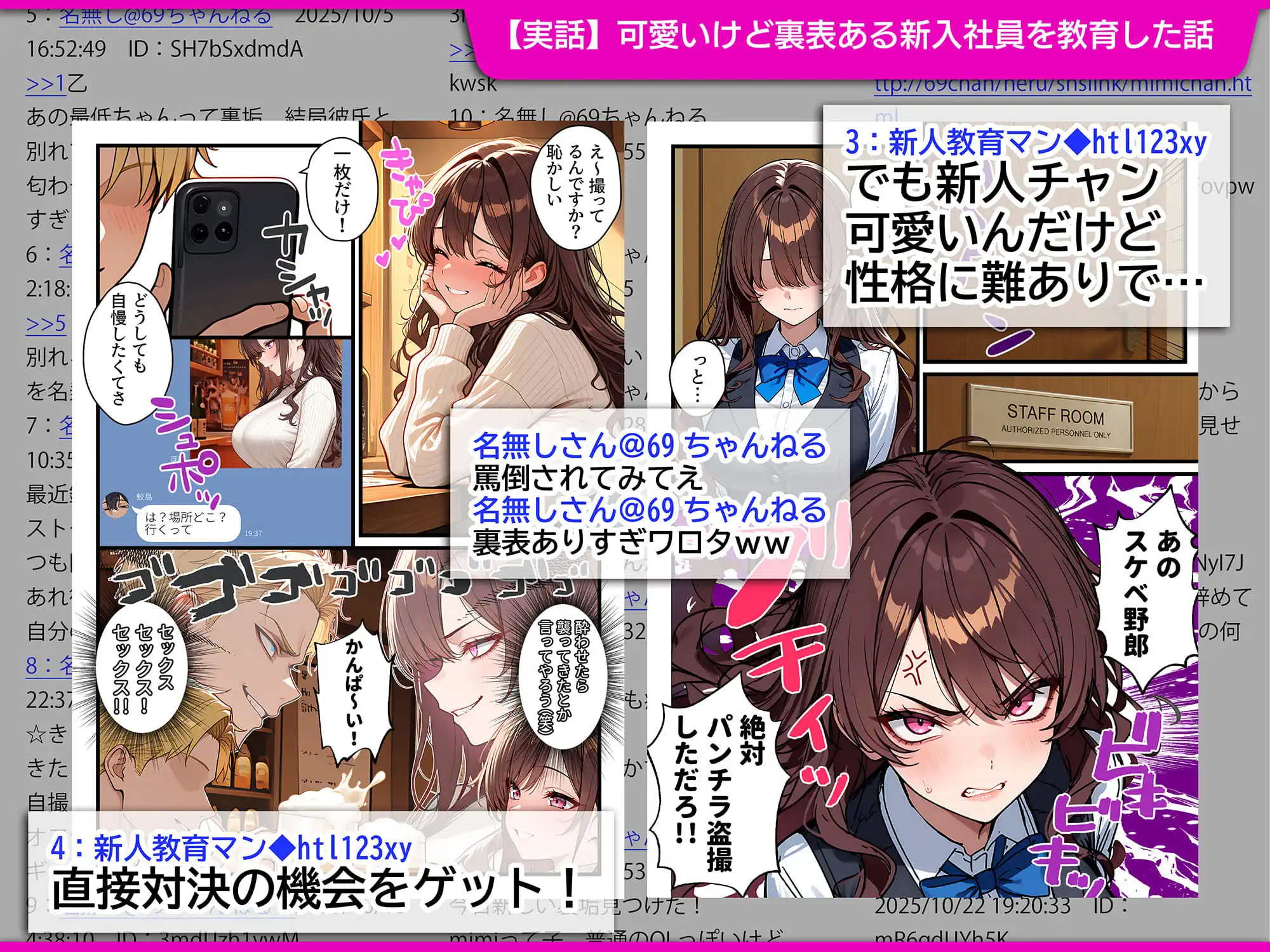 地味でブスだと思ってた新人清掃員の裏垢特定 粘着SEXで彼氏と別れさせた物語 裏ルート - サンプル2