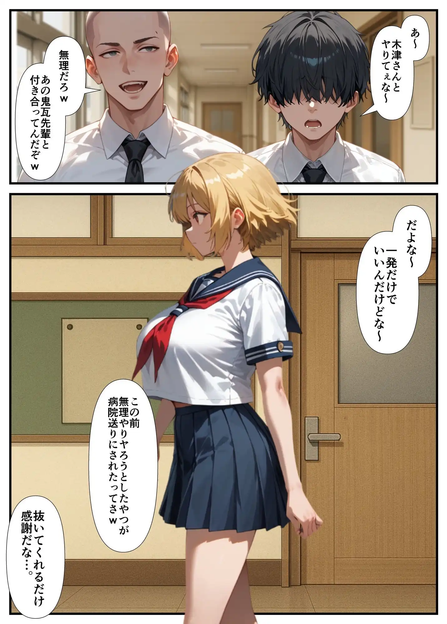 巨乳ギャルが先輩彼氏と教室でセックス！？ 撮影に成功した俺はこれをネタに本番の交渉をするwww