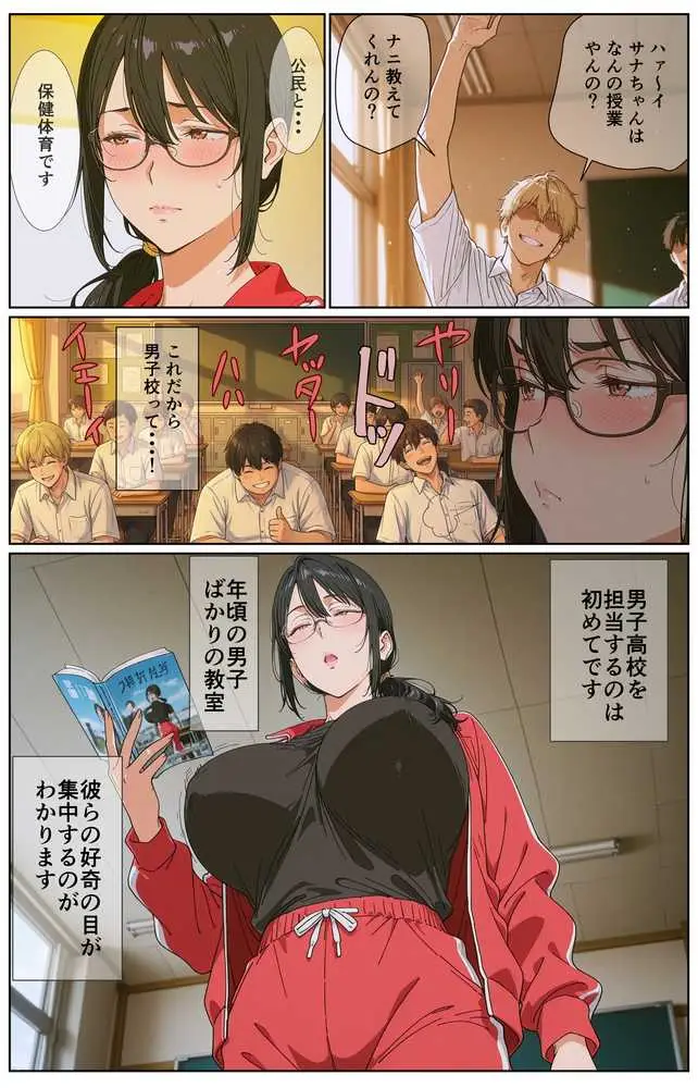 ダサジャージ女教師メス化授業 - ページ03