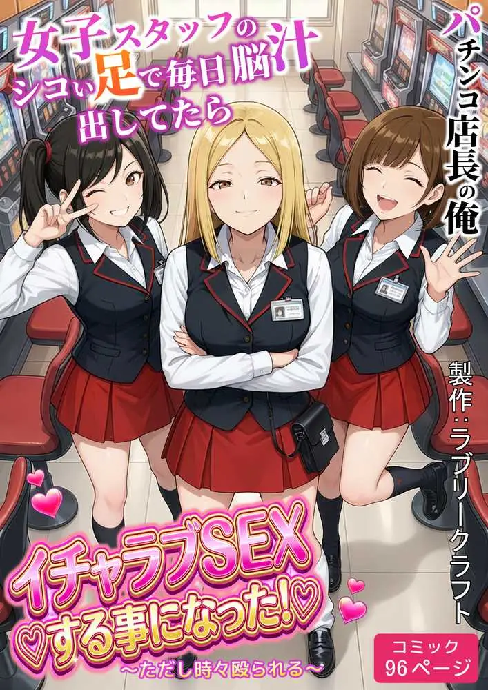パチンコ店長の俺。女子スタッフのシコい足で毎日脳汁出してたらイチャラブSEXする事になった!〜ただし時々殴られる〜 - ページ01