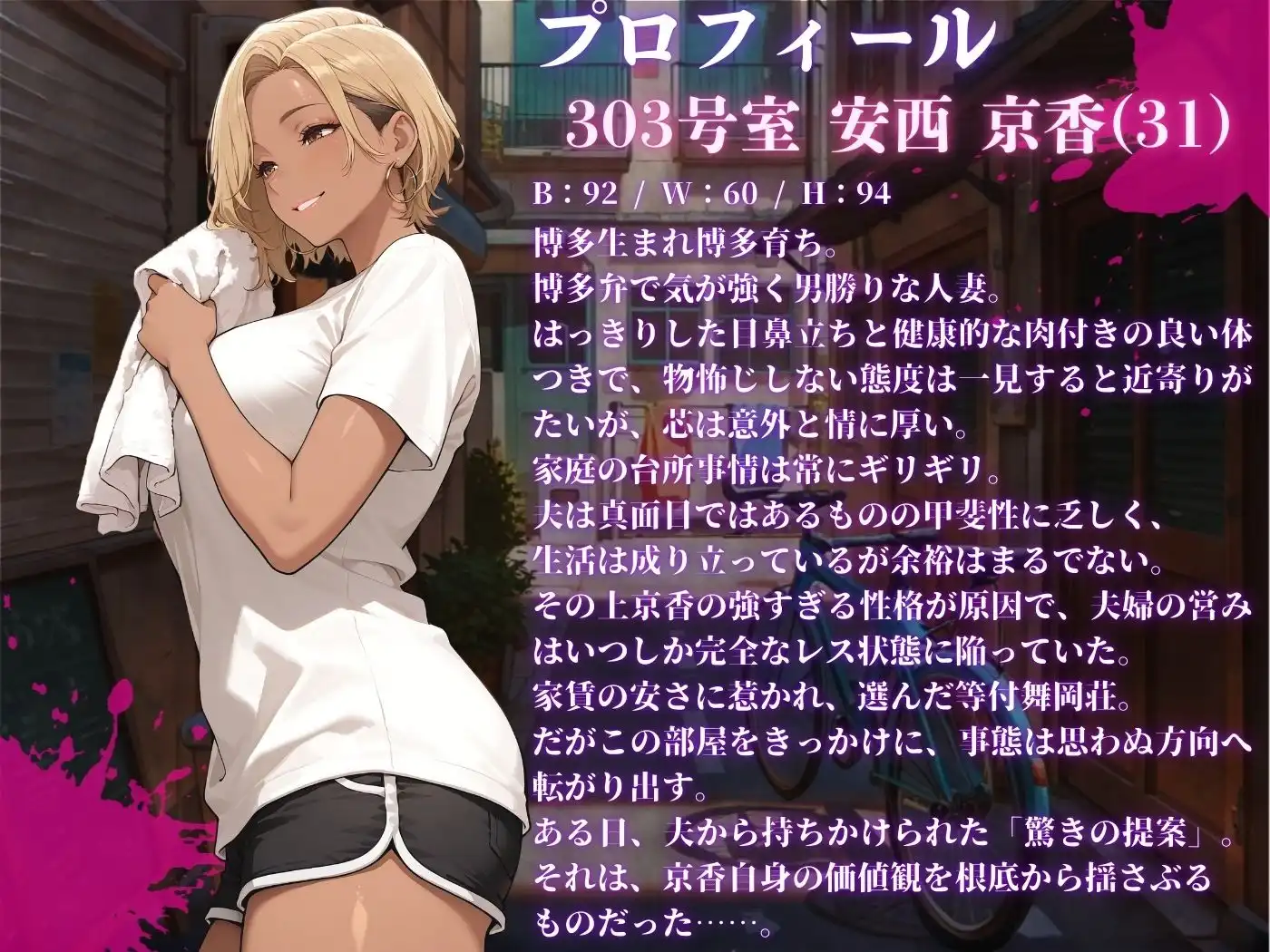 【4K高画質】人妻限定アパート 303号室 安西京香 〜大家のペットになった日編〜 - サンプル2