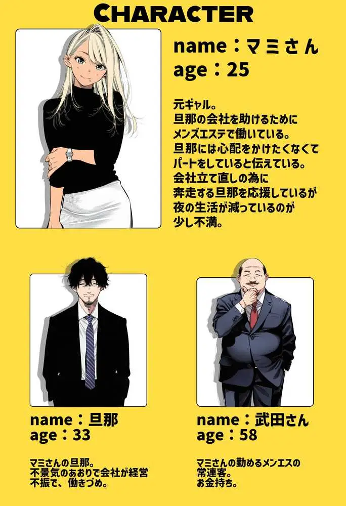 人妻達の憂鬱 メンエス勤務の若妻マミさんの場合 - ページ01
