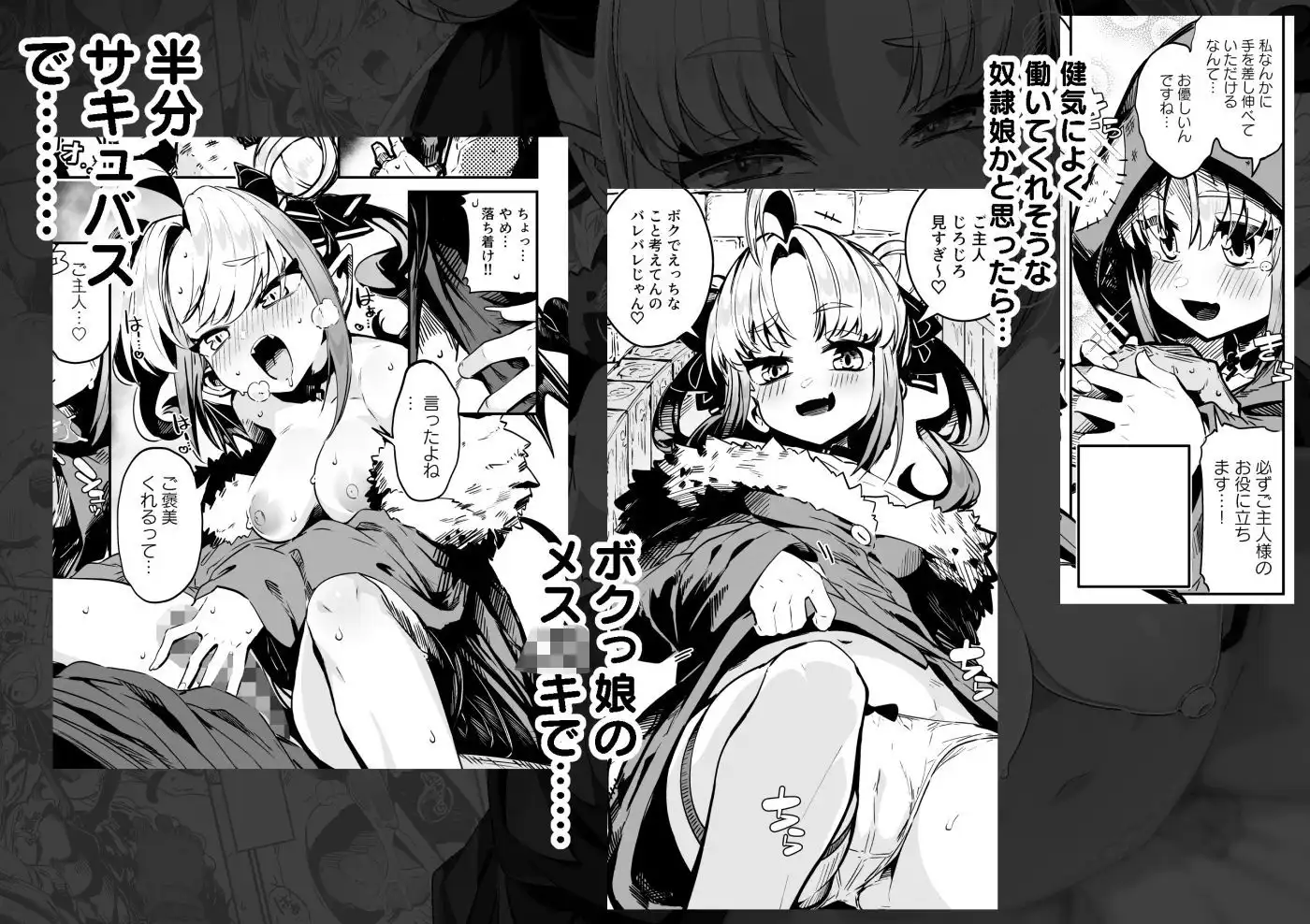 ねぇご主人 今日の「ごほうび」まだぁ? ボクッ娘メ○〇キハーフサキュバス奴○娘にごほうび生活 - サンプル1