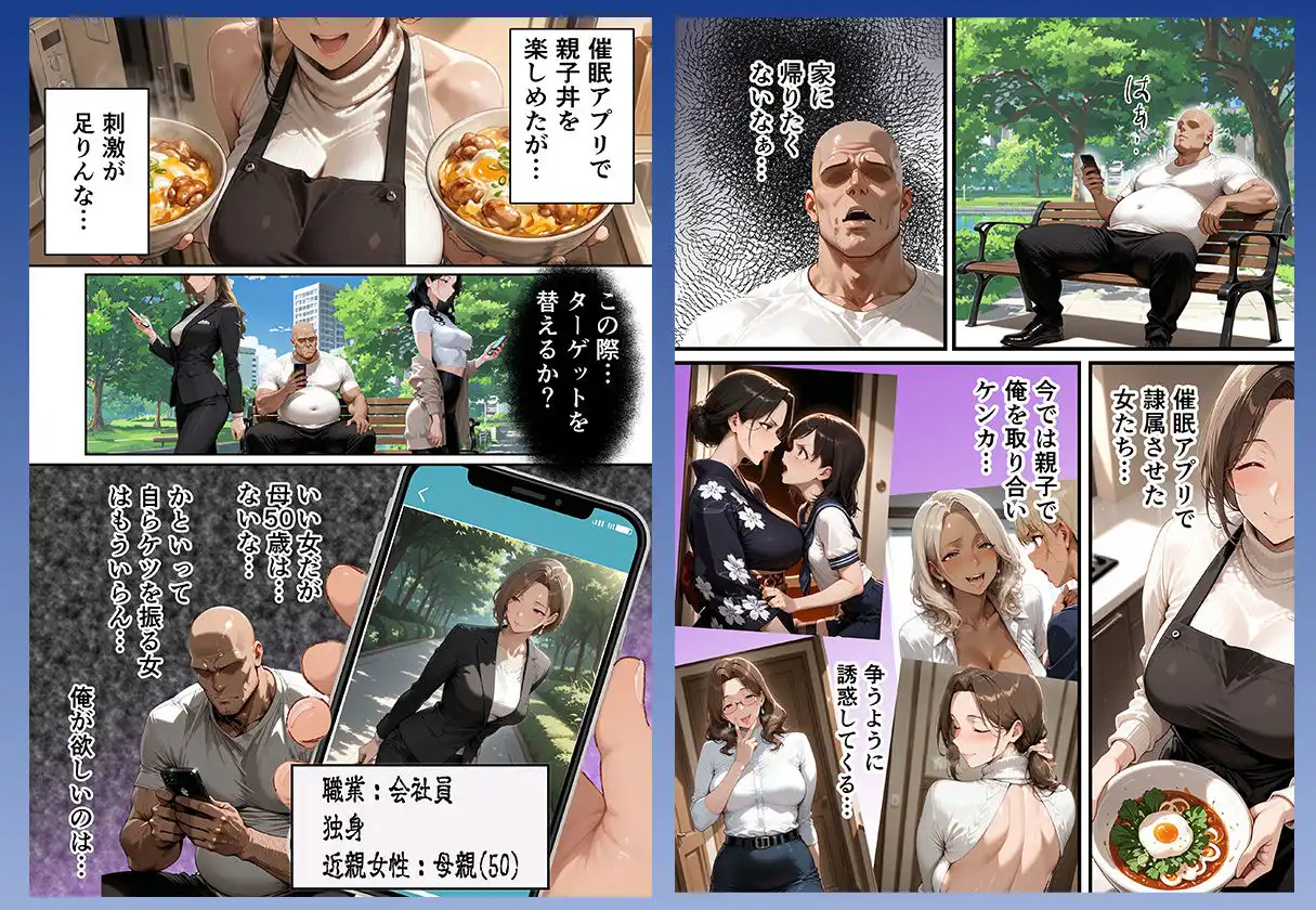 【総集編・セリフ有】催●アプリで人妻を調教したら娘も巻き込んで親子丼になった話〜総集編 2〜 - サンプル7