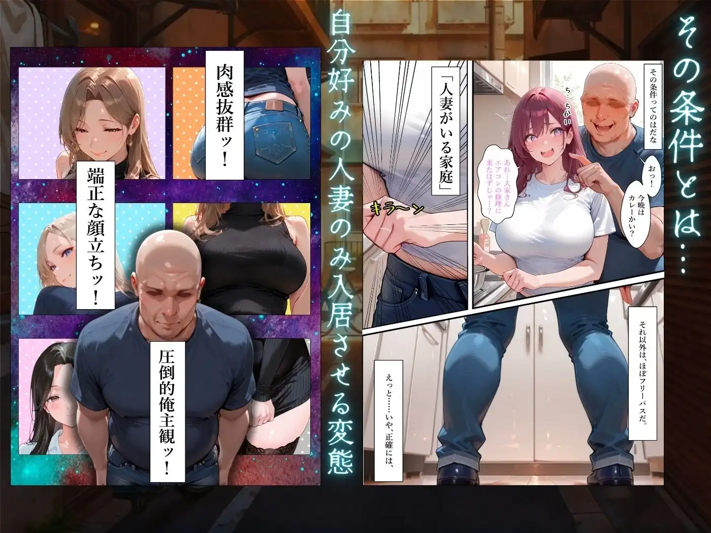 【4K高画質】人妻限定アパート〜大家のペットになった日編〜_総集編 1 - サンプル2