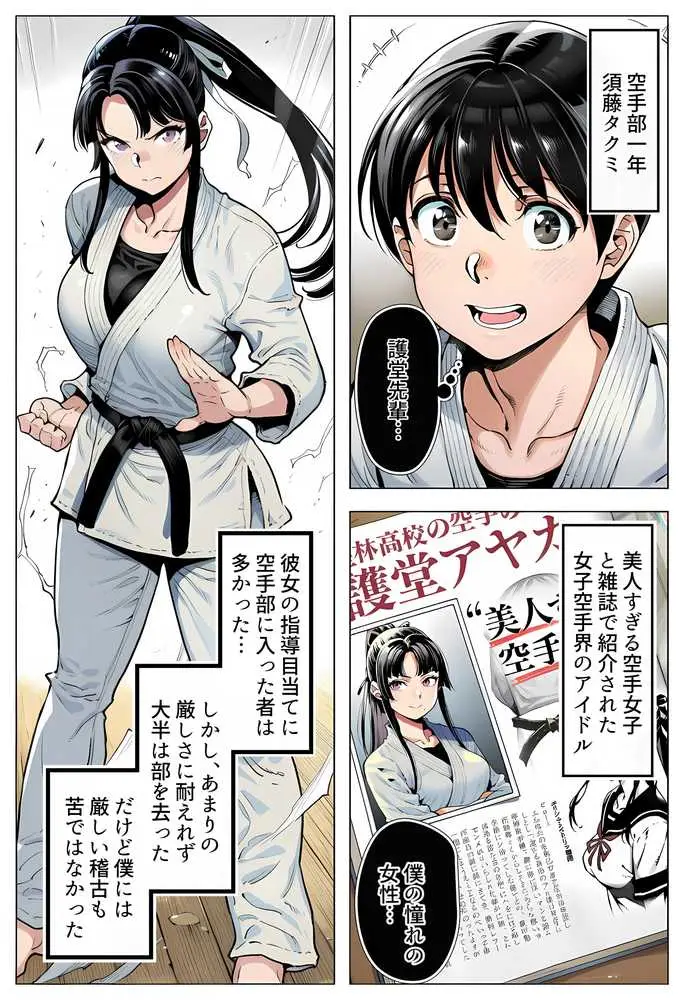 ボクが好きな空手部の先輩が、クズ男に敗北してNTR快楽セックスされる話 - ページ03