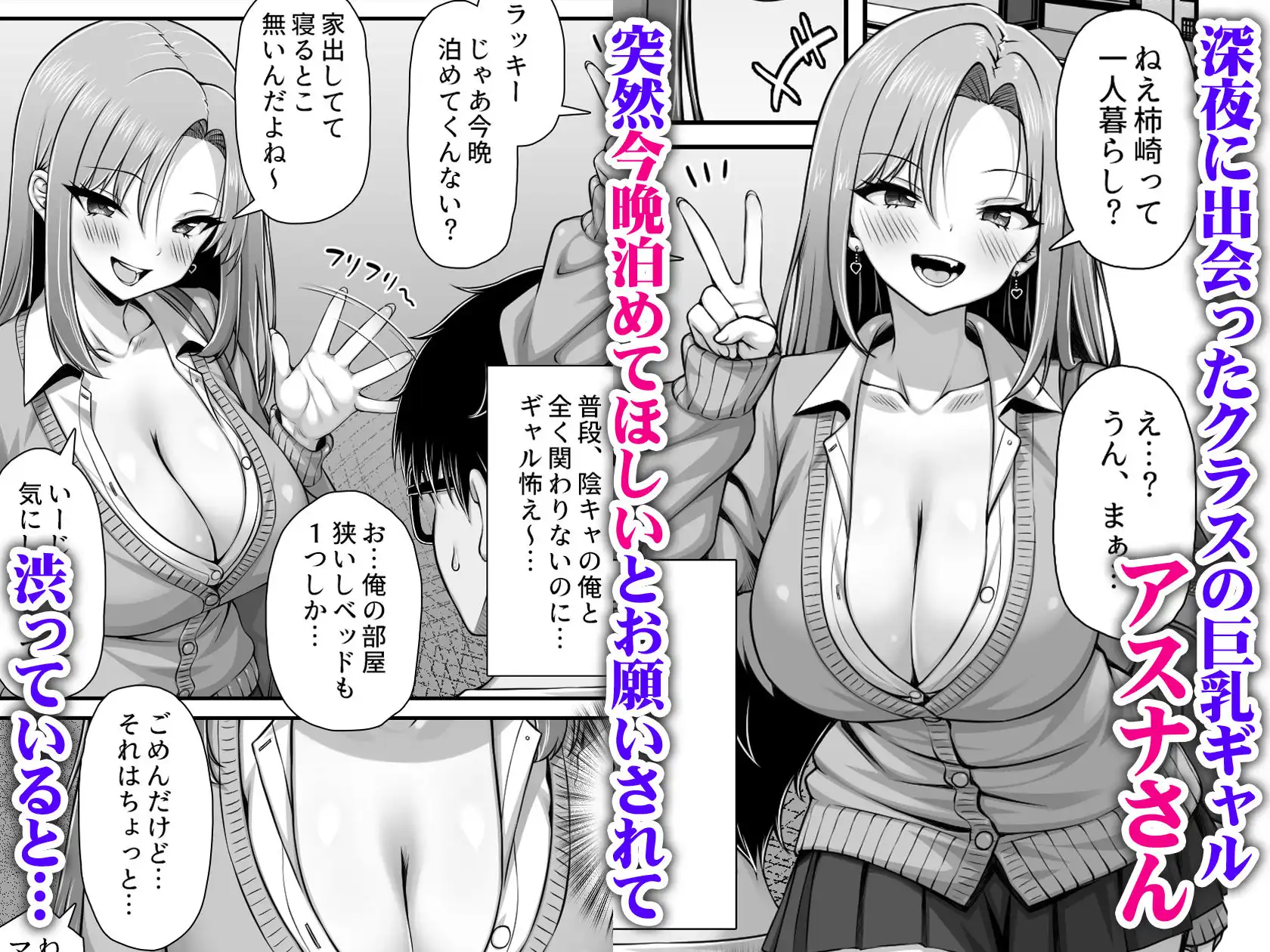 好きにおっぱい触らせてあげるから家泊めてよ - サンプル1