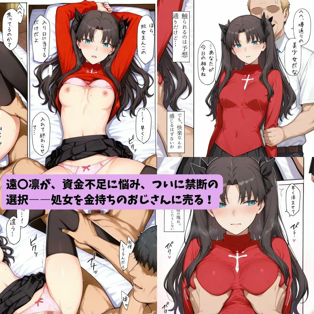 遠〇凛 処女売春 〜資金のため処女を穢されて〜 - サンプル1