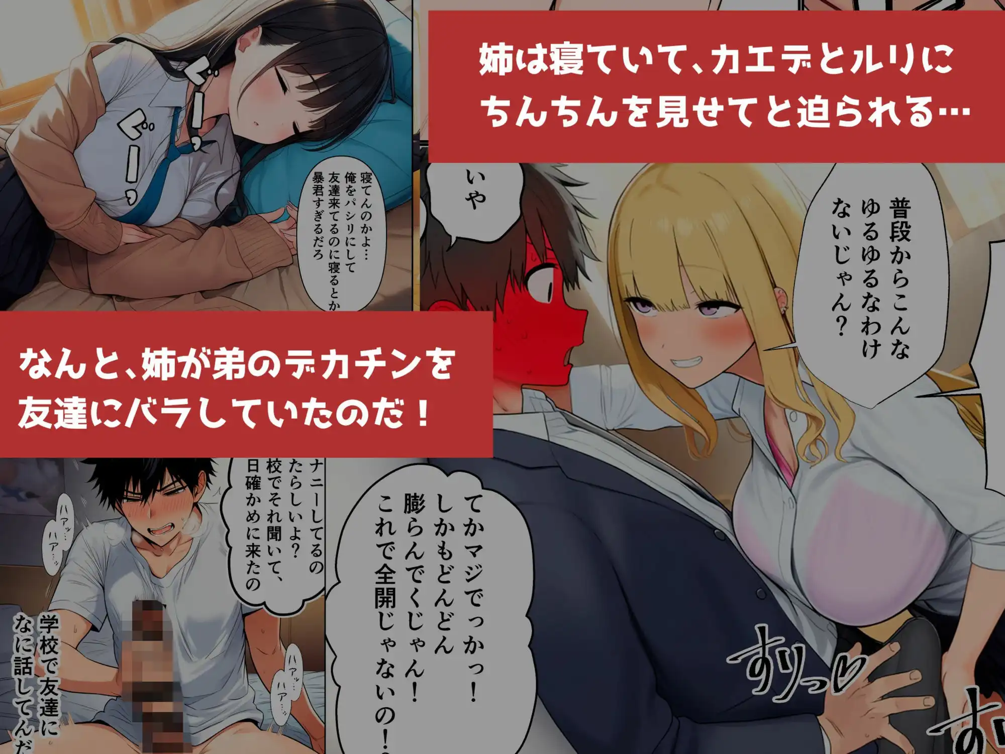 姉の友達にデカチンがバレてオモチャにされた - サンプル2