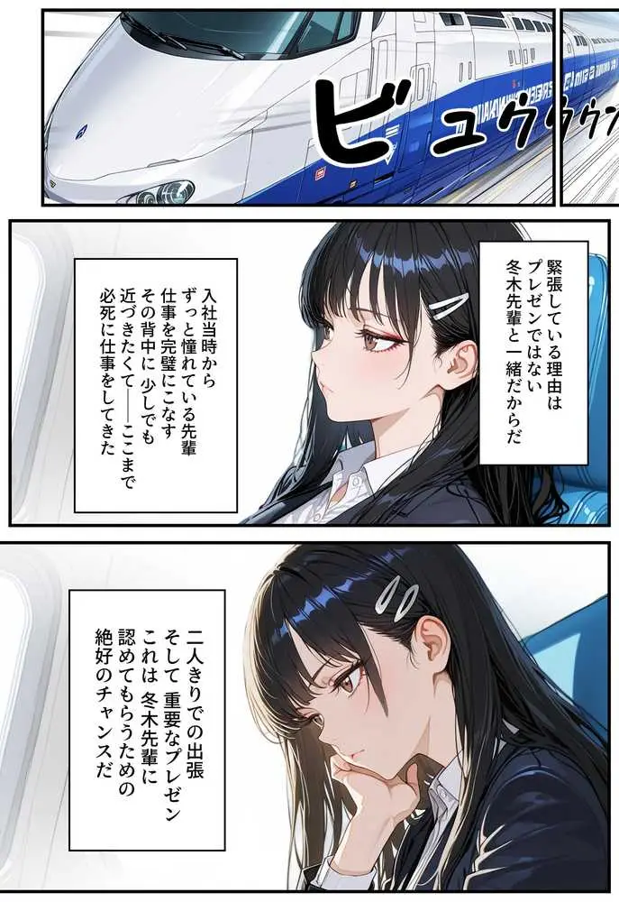 憧れの先輩との出張で相部屋になったので、エッチすることになった話 - ページ05