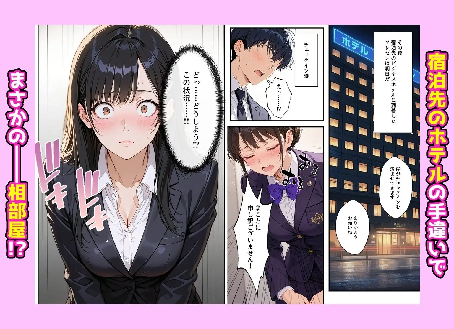 憧れの先輩との出張で相部屋になったので、エッチすることになった話 - サンプル2