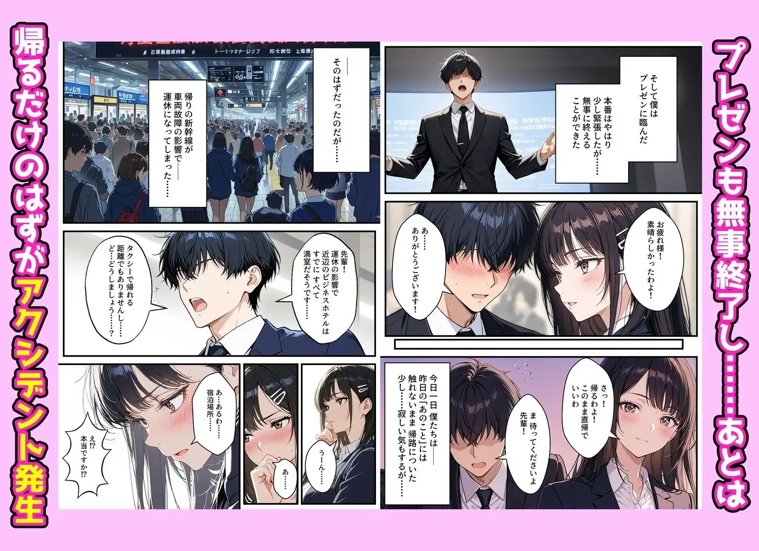憧れの先輩との出張で相部屋になったので、エッチすることになった話 - サンプル7