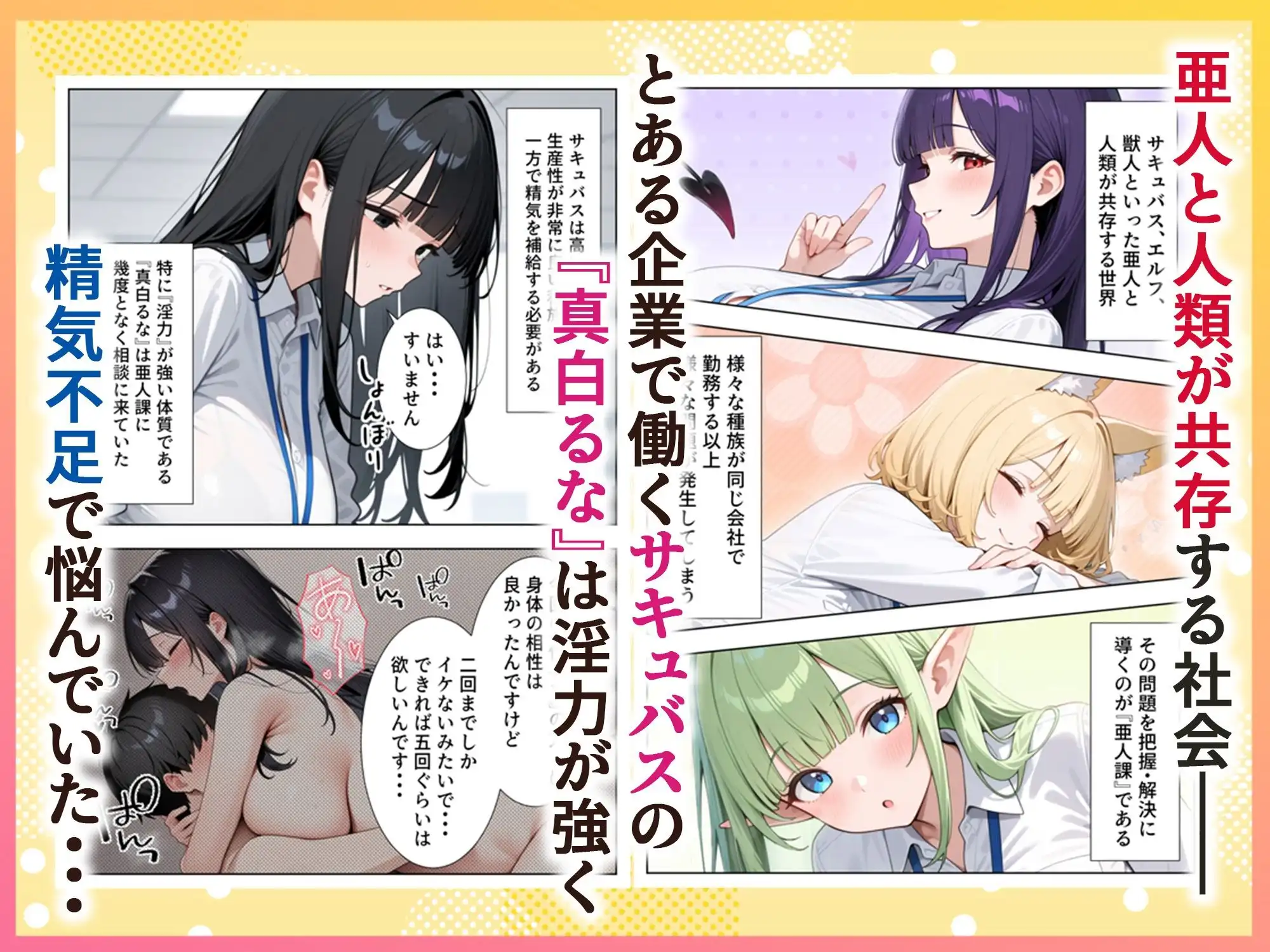 絶倫過ぎた俺が亜人OL美女達の性処理係に任命された話『サキュバス編』 - サンプル1