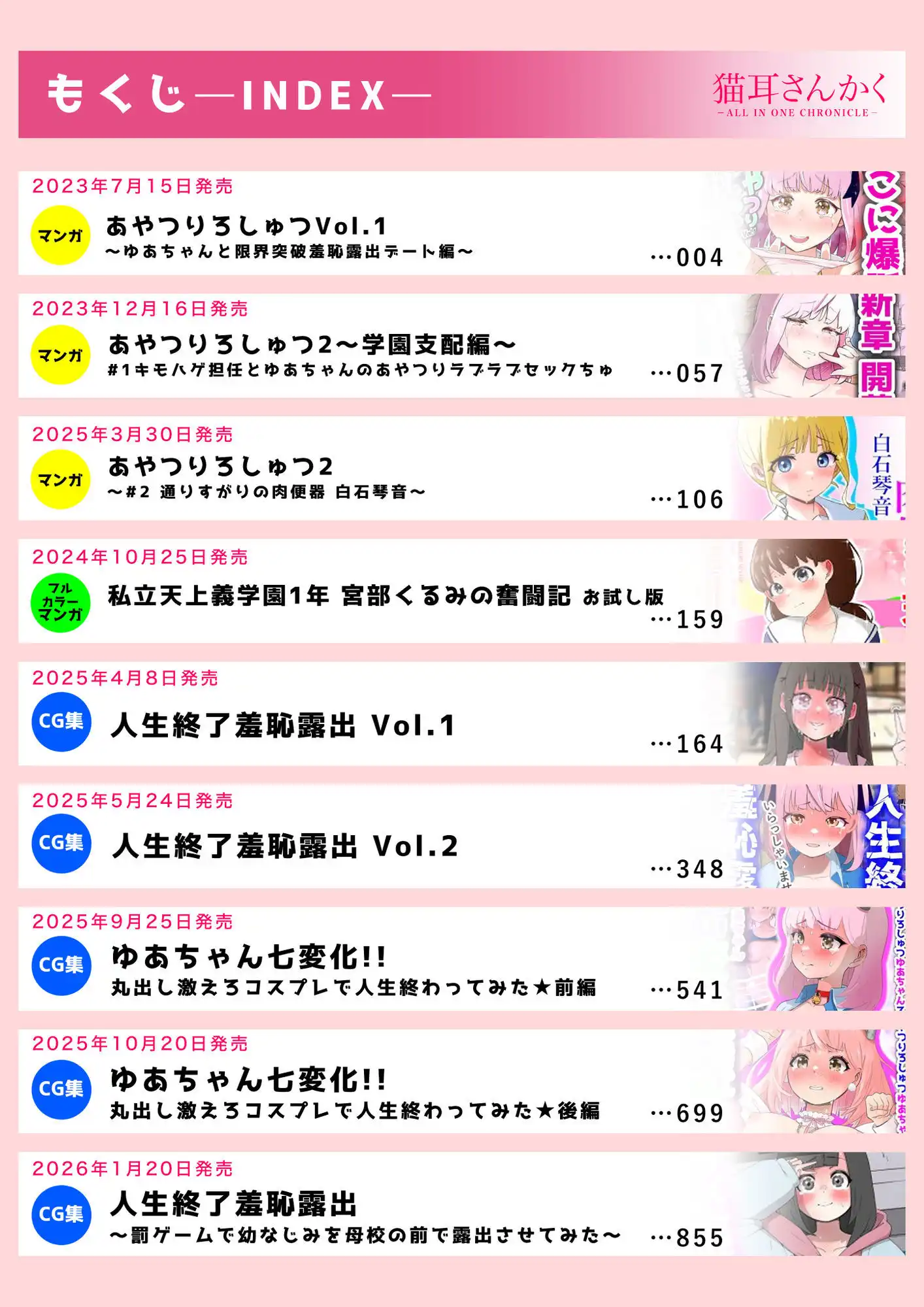 猫耳さんかく ALL IN ONE CHRONICLE〜羞恥・露出・催●総集編〜 - サンプル1