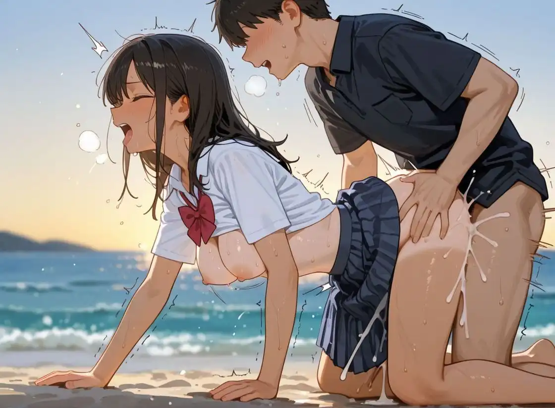 浜辺と褐色娘 - サンプル3