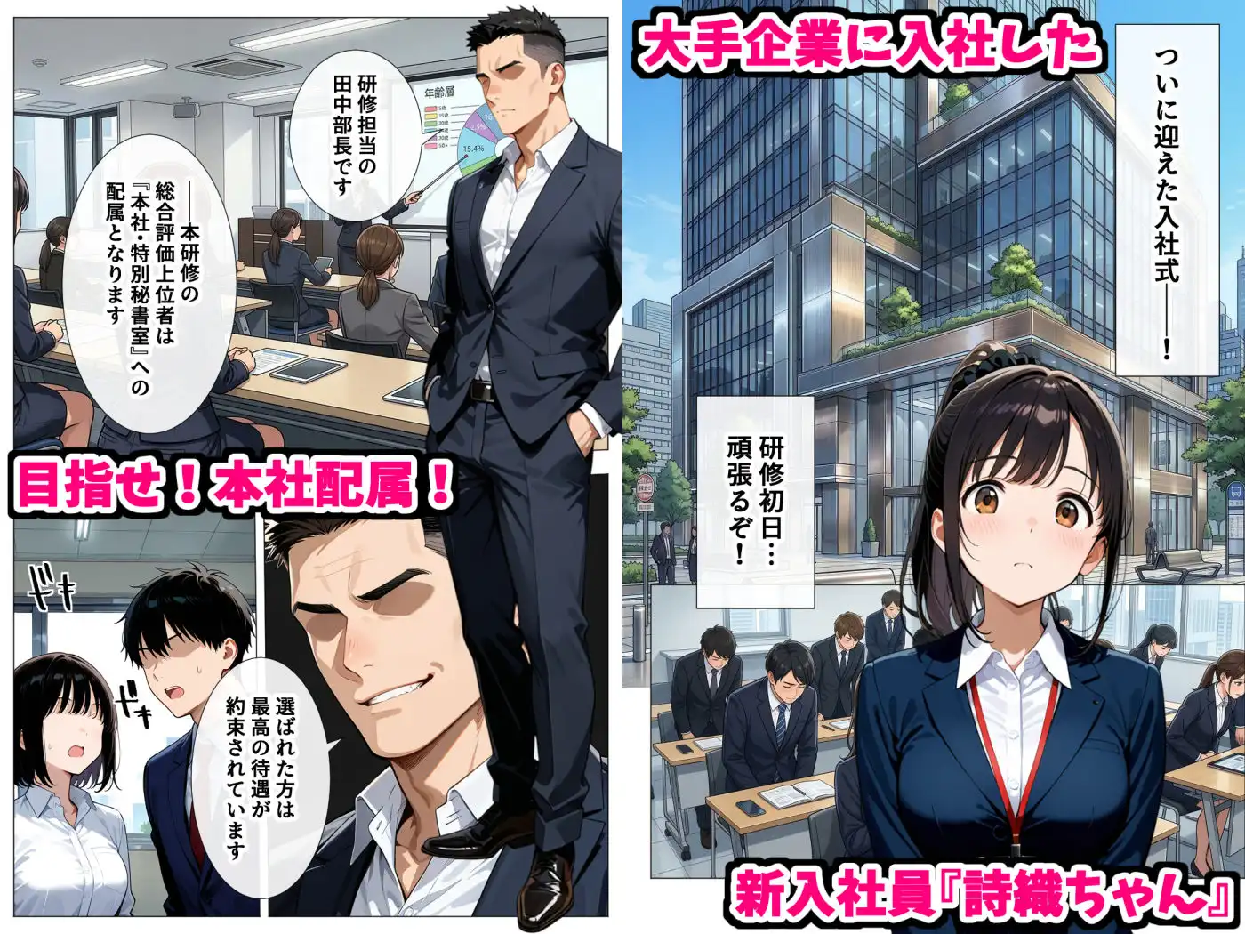 セックスはビジネスマナー!?新入社員を生ハメ中出し研修〜オフィスではセックスが新しい挨拶と評価基準になりました〜 - サンプル2