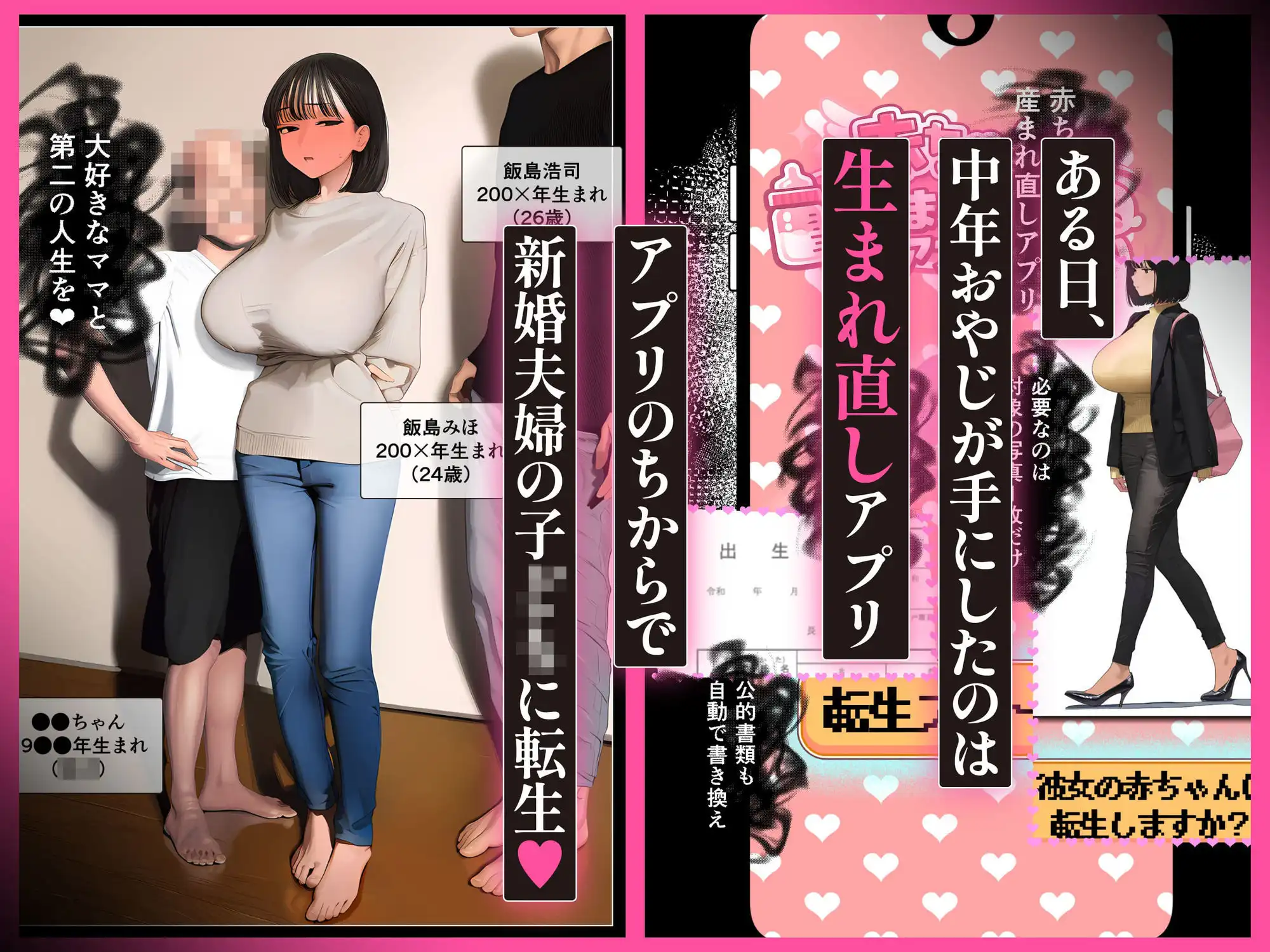 「赤ちゃん生まれ直しアプリ」で転生リスタート!巨乳ママたち言いなり孕ませ好き放題 - サンプル2