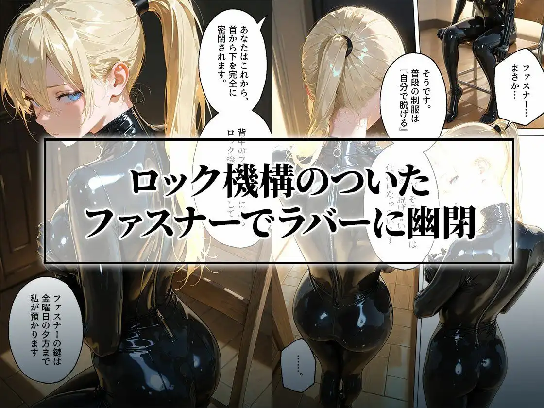【わからせ週間】月曜日のラバースーツ密閉&絶頂編|護謨学院 - サンプル2