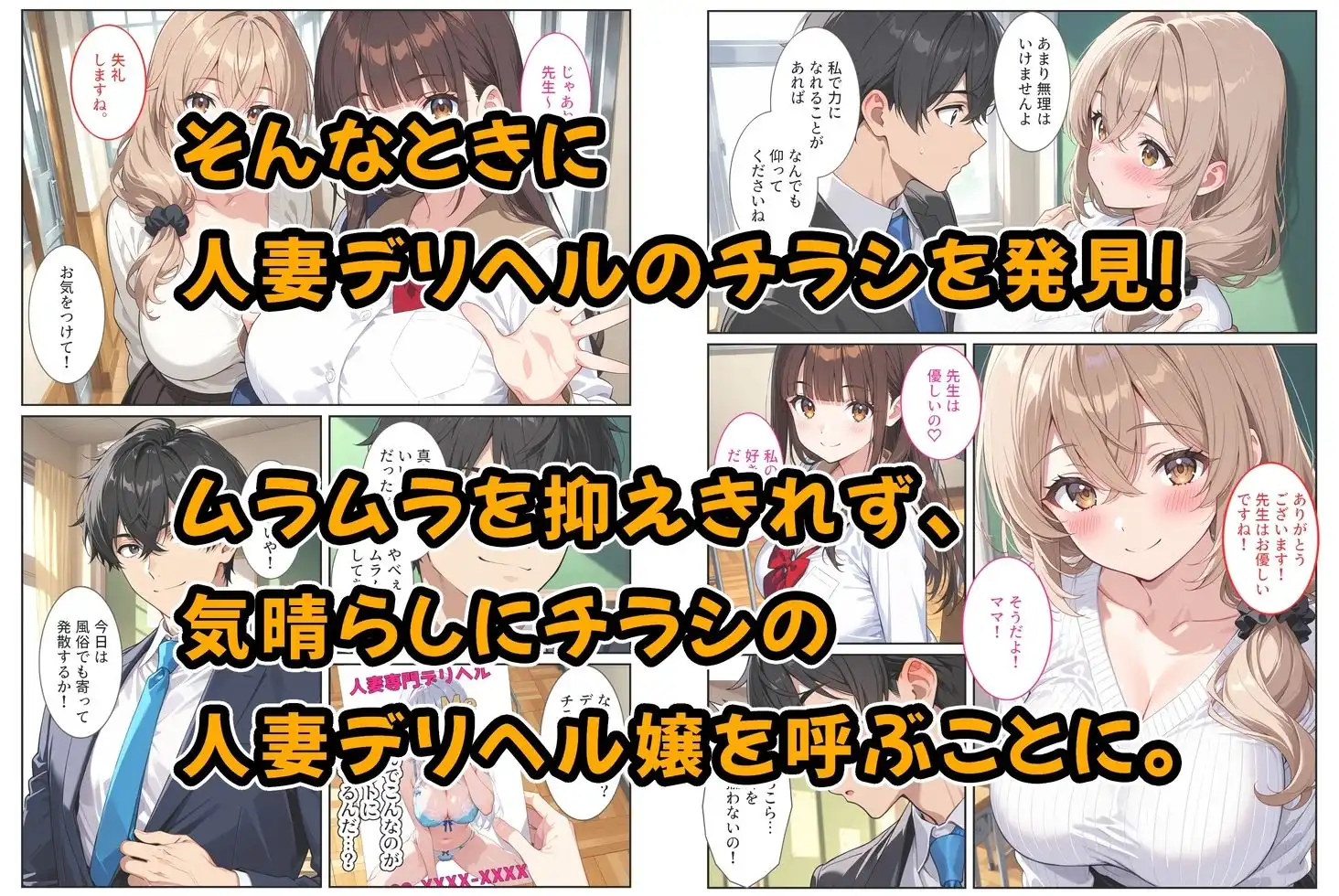 デリヘル呼んだら教え子のママが来たので孕ませました〜娘も一緒に種付けて腹ボテ家族に〜 - サンプル2