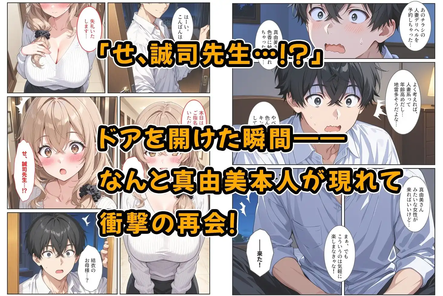 デリヘル呼んだら教え子のママが来たので孕ませました〜娘も一緒に種付けて腹ボテ家族に〜 - サンプル3